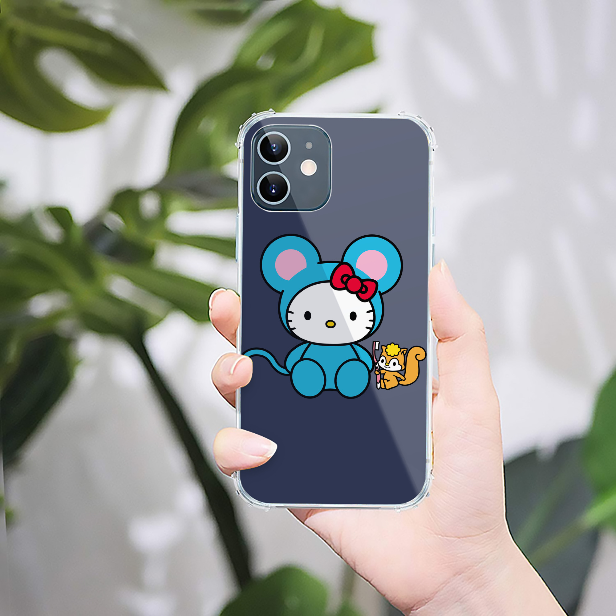 （画像用） Hello Kitty ハローキティ 【iPhone 12シリーズ対応】透明スマホケース（クリアソフトケース）